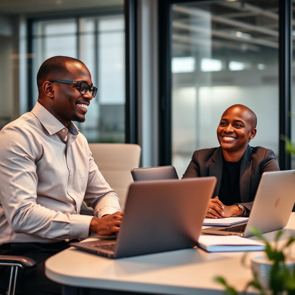 Ashflex consultant meeting with a Nigerian client