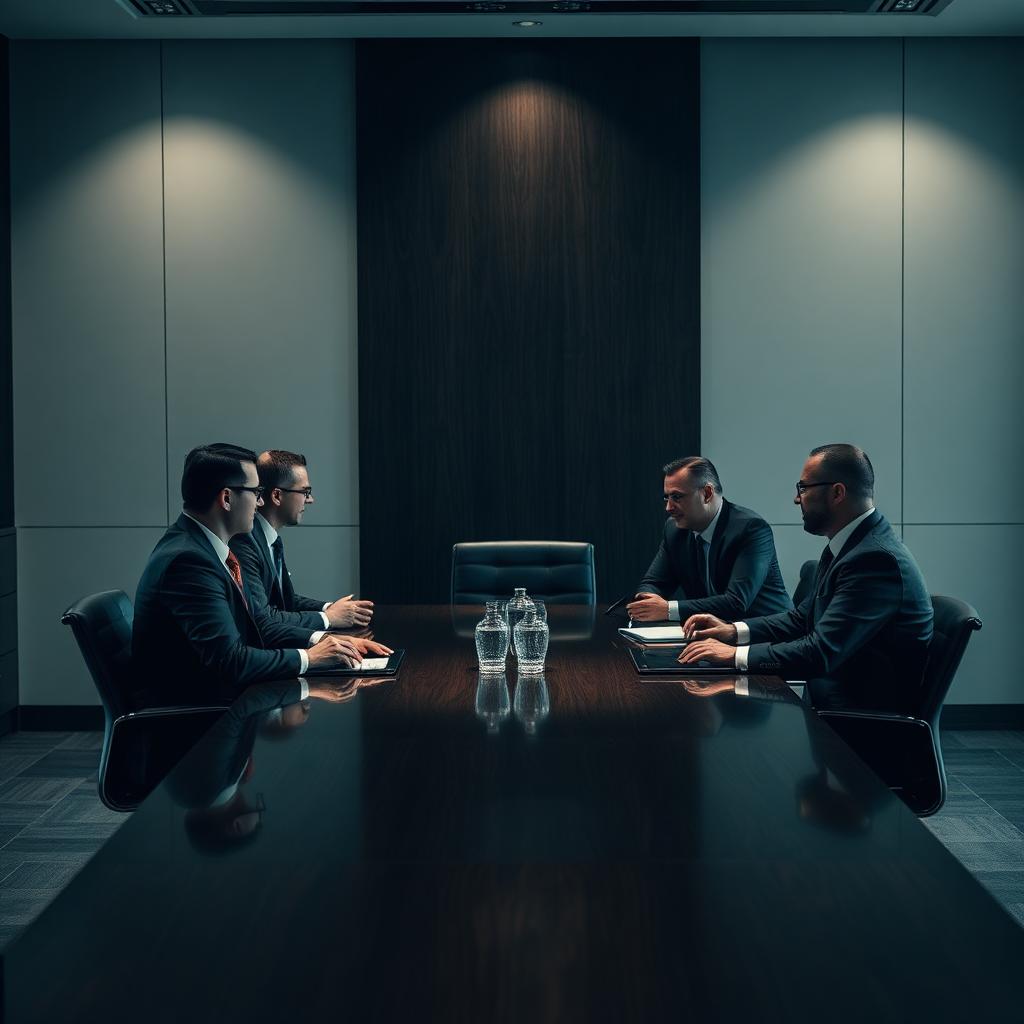 Investors reviewing financial charts and portfolio performance in a boardroom